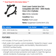 thumbnail image 2 of Front Lower Control Arm Set - Compatible with 2002 - 2005 Honda Civic 2.0L 4-Cylinder 2003 2004, 2 of 2