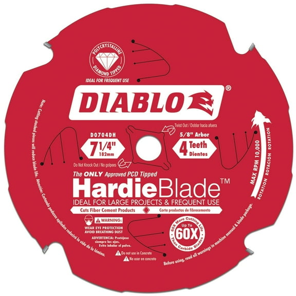 Diablo D0704DH 7-1/4" PCD Tipped Diablo Circular Saw HardieBlade