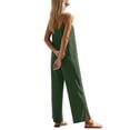 thumbnail image 2 of Women's Casual Sleeveless Wide Leg Jumpsuit with Pockets Loose Fit Summer Lounge Outfit, 2 of 4