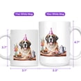 thumbnail image 4 of Happy Mother's Day Saint Bernard with Sweets and Flowers at a Picnic Mug St Dog Lover Coffee Tea Cup - 13005, 4 of 4