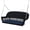 Blue, variant on Pemberly Row Wicker Porch Swing in Black with Orange Cushion