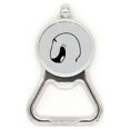 thumbnail image 1 of Descarada sonrisa negro patron de  Acero inoxidable Metal cerveza tapa sacacorchos, 1 of 3