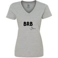 thumbnail image 3 of Inktastic Easter BRB Jesus Women's V-Neck T-Shirt, 3 of 5