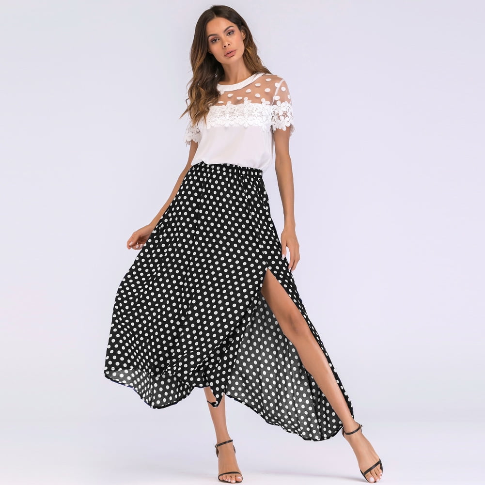 long skirts with slits on the side