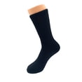 thumbnail image 4 of Mid Calf Crew Socks for Women Black Cotton Socks Size 9-11 6 Pairs, 4 of 6