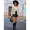 thumbnail image 6 of Women Knit Cardigan Sweaters Fall Fashion Long Sleeve Button Down Trendy Casual Jacket Winter Clothes Apricot L, 6 of 9