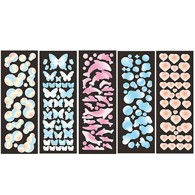 Journal Stickers Glitter DIY - 5 Sheets Cute Planner Stickers Scrapbook Stickers
