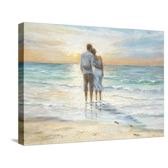 Art.com Seaside Sunset Stretched Canvas Print Wall Art by Karen Wallis, 24" x 18"