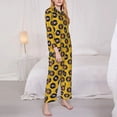 thumbnail image 3 of Goofa Retro Vinyl Records Printed Women’s 2 Piece Pajama Set Super,Pajamas Women's Long Sleeve Sleepwear Soft Button Down Loungewear Pjs Lounge Set Nightwear-X-Large, 3 of 9