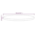 thumbnail image 4 of vidaXL Table Blanche Ø60x2.5 cm Bois Massif Pin, 4 of 4
