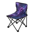 thumbnail image 2 of 600D Oxford Camping Chair Portable Foldable Chair Supports 220 lbs for Picnic Fishing Backpacking Psychedelic Purple Rose, 2 of 8