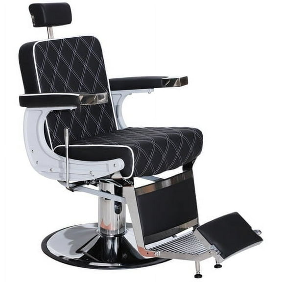 BarberPub Vintage Barber Chair Recline Salon Beauty Spa Shampoo Black 3825