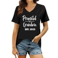 thumbnail image 1 of Camiseta de manga corta con cuello en V y estampado para mujer: top informal de verano con estampado floral, tejido suave y transpirable, varias tallas, 1 of 4