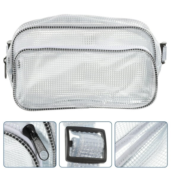 FUTUREORYY Fanny Pack Purse Transparent Waist Bag Biking 1Pack 10.6X6.3X3.9in