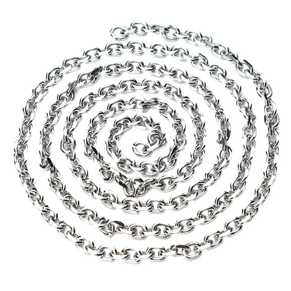 EHJRE 5.5yd Stainless Steel Cable Curb Chain Link Jewelry Making Accessories 4x6mm