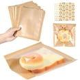 thumbnail image 3 of CCOCC 100 Pcs Paper Bakery Bag with 100 Stickers Heat Sealable Cookies Bag Donut Bag with Clear Front Window Food Grade Biscuit Bag 20x18cm Pastry Paper Bag for Treat Snack Cookie Waffle Cake, 3 of 7