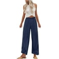 thumbnail image 4 of Wensltd Summer Women Straight Pants High Wasited Lounge Pants Comfy, 4 of 4