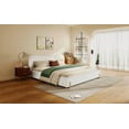 thumbnail image 4 of Modern Minimalist King Size Upholstered Bed - White, 4 of 8