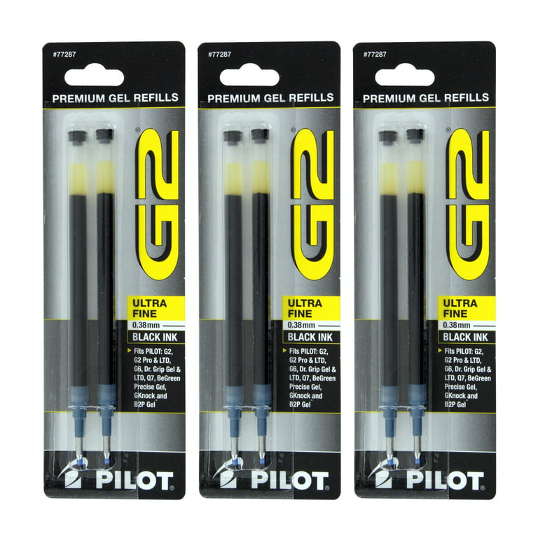 Pilot G2 Premium Gel Ink Pens, Ultra Fine Point (0.38 mm), Black, 10 Count