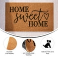 thumbnail image 6 of BizChair 18" x 30" Indoor/Outdoor Natural Coir Doormat with Black Home Sweet Home Message and Non-Slip Backing, 6 of 10