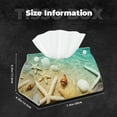 thumbnail image 5 of Honeii Starfish And Seashell On The Beach for Tissue Box Cover/Holder - Covers Rectangular Shaped Boxes with a Contemporary Finish - Designed with Modern PVC Leather, 5 of 7