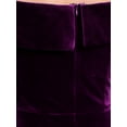 thumbnail image 5 of INSPIRE CHIC Women's Velvet Dress Off the Shoulder Vintage Cocktail Evening A-Line Dresses L Purple, 5 of 6