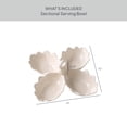 thumbnail image 2 of Better Homes & Gardens Figural 4-Leaf 4 oz Cream Stoneware Sectional Serving Bowl, 2 of 10