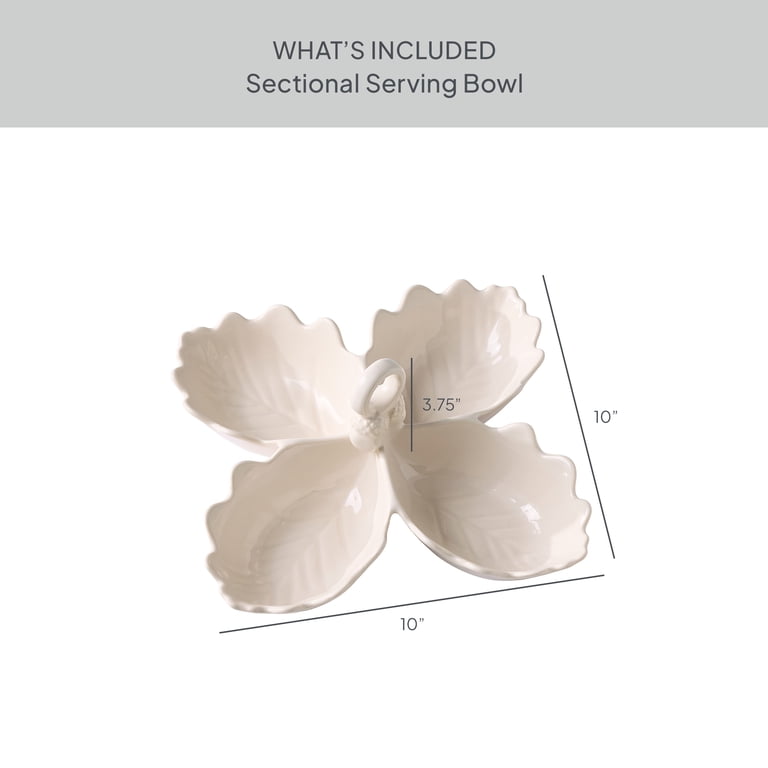 Better Homes & Gardens 4-Leaf Clover Sectional Serving Bowl photo 2