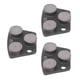 thumbnail image 4 of Paquete De 3 Zapatas De Pulido De Diamante Trapezoidal Zapata De Disco De Recubrimiento De Amoladora De Dientes De 3 Cilindros 30 Grano Negro Para Piso De Concreto Granito Piedra Mármol Ladrillo Piedr, 4 of 14