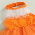 thumbnail image 3 of Robe de Soirée pour Tout-Petits Robe Sans Manches Robe Licou Dos Nu Patchwork Brillant Robe d'Été en Tulle, 3 of 7