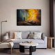 thumbnail image 5 of Pintura de arte abstracto Una figura con una túnica contempla una raíz de árbol colosal que se eleva desde el suelo Póster de lienzo Decoración de dormitorio Paisaje deportivo Decoración de oficina, 5 of 8