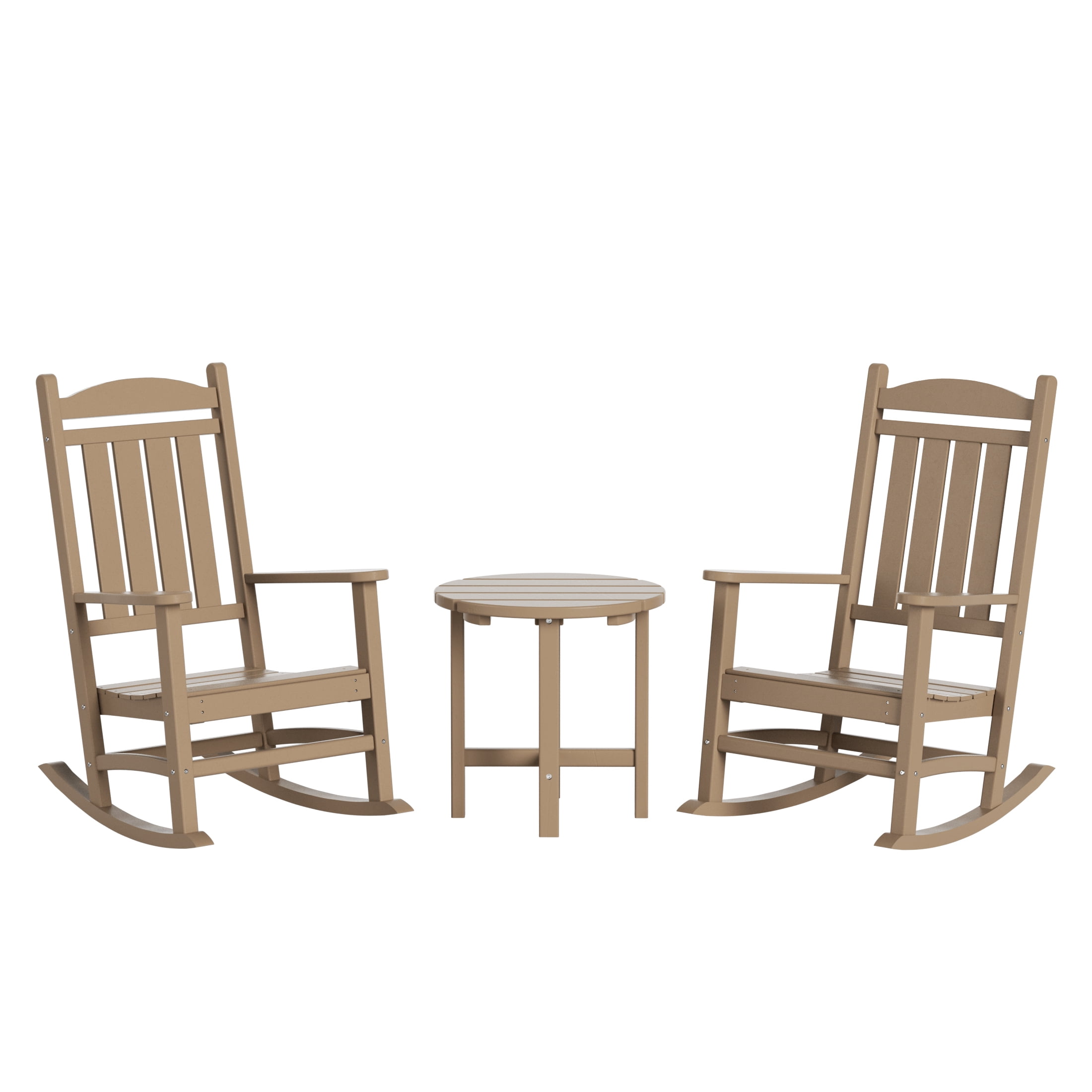 WestinTrends Malibu Classic 3 Piece Outdoor Rocking Chairs Set, All