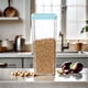 thumbnail image 5 of Recipientes herméticos altos con tapa para almacenar alimentos | Frascos de plástico de 5 piezas para cereales, harina, pasta y productos secos | Set transparente para organizar la cocina, 5 of 6