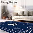 thumbnail image 2 of ODIKA 4'x6' Machine Washable Non-Slip Area Rug, Stadium Loyalty Gateway Supporter Welcoming Entrance High Traffic Rug, Blue, 669440, 2 of 7
