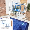 thumbnail image 3 of Dunn-Rite Splash & Shoot Pool Basketball Hoop, Adjustable Height Clear Backboard – 200lbs Water-Filled Base, Stainless Steel Rim & Waterproof Basketball, Made in USA, Clear Blue, 3 of 6