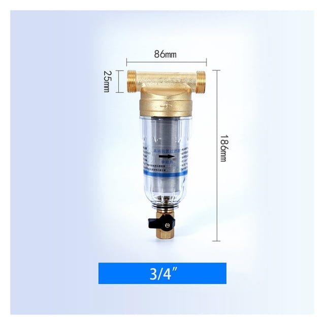 40m High-efficiency Filtration Pre-filter Tap Water Household Whole House Central 3T Large Flow Pipe Backwashing Brass Filter