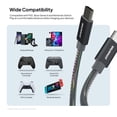 thumbnail image 5 of Powertek USB-C to USB-C (Type-C) Metallic Shine Pastel Fast Charging Cable, 60W, 6 ft, Black, 5 of 6