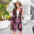 thumbnail image 5 of BZSMCE Women Creatively Galactic Love Pattern Print Beach Cover-ups Size:S-2XL, 5 of 7