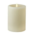 thumbnail image 2 of Fine Ribbed Motion Flameless Candle 4x6 Ivory, 2 of 5