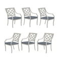 thumbnail image 2 of Mondawe Patio Dining Chairs Set of 6,Outdoor Cast Aluminum Patio Chairs Weather Resistant with Thicker Cushions for Patio Deck Garden, 2 of 9