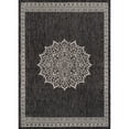 thumbnail image 2 of Outdoor Rug 5x7 Medallion Darkgray Modern Area Rugs For Indoor And Patios Kitchen Hallway Mats Washable Porch Deck Outside Carpet (medallion 5 X 7), 2 of 9