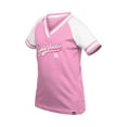 thumbnail image 2 of Girls Youth New Era Pink New York Yankees Mommy & Me Raglan V-Neck T-Shirt, 2 of 4