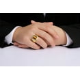thumbnail image 3 of RYLOS Men's Rings 14K Yellow Gold Ring With Diamonds and TIGER EYE Set in Designer Nugget Style Rings For Men Size 10, 3 of 9