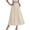 Beige, variant on ZToonmas Women's Elastic High Waist Maxi Skirt A-Line Flowy Skirt with Side Pockets Casual Solid Color Long Skirt