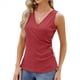 thumbnail image 1 of Camisetas Sin Mangas de Verano para Mujer, Informales, con Bordado de Ojales, Cómodas, con Diseño de Botones, Corte Entallado, Básicas. Rojo S, 1 of 10