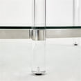 thumbnail image 4 of Uptown Club Toledo 40" Round Metal and Tempered Glass Coffee Table in Silver, 4 of 5