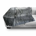 thumbnail image 2 of Woodland Soft Flannel Fleece Blanket, Lake Surrounded by Snow Covered Trees on a Cold Winter Day in Finland Reflections, Cozy Plush for Indoor and Outdoor Use, 60" x 80", White Brown, by Ambesonne, 2 of 5