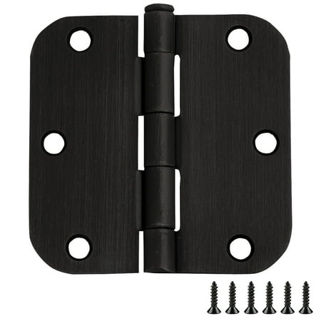 Design House 6-Pack 3.5" H x .625" Radius Butterfly Interior/Exterior Door Hinges, Oil Rubbed Bronze