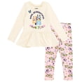 thumbnail image 1 of Conjunto de ropa Bluey Bingo Floral con estampado floral de peplum para niñas grandes, camiseta y leggings, 1 of 6