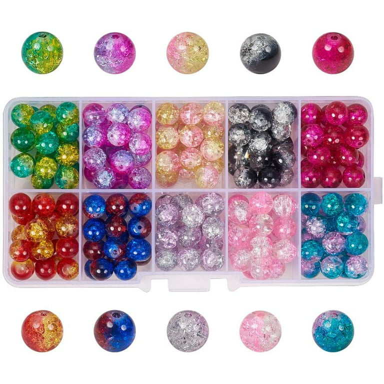 JPM Beads Bulk Wholesale Lot, 10 Line/Strings, Approx 1350 Beads to 1400  Beads, crystal glass